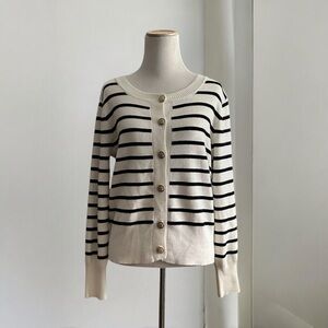 Cyrus Striped Button Front Cardigan